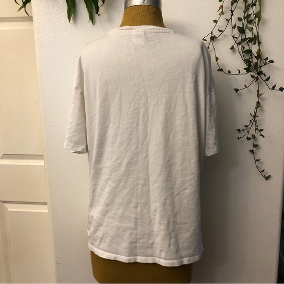 ZARA White T-shirt PARIS - Picture 5 of 5